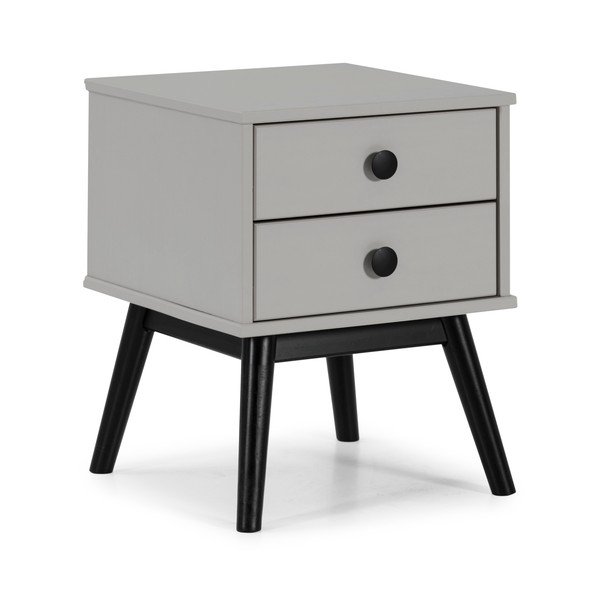 Comodino grigio con cassetti Clem - Marckeric