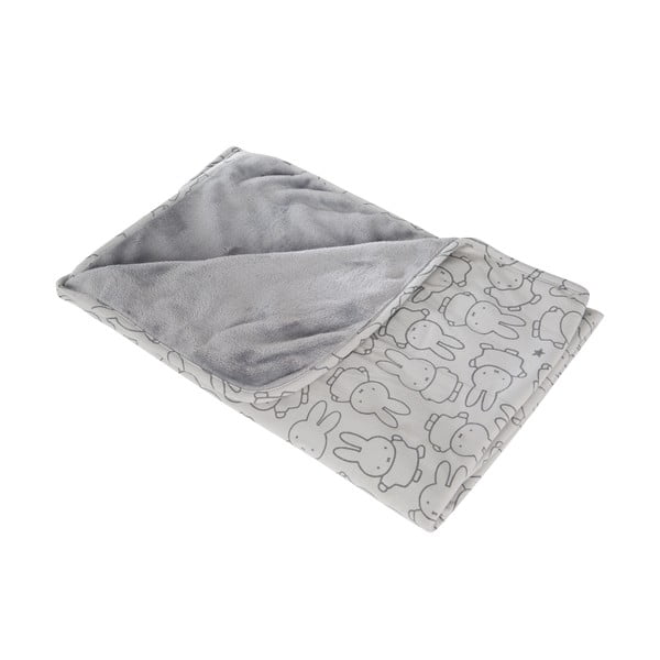 Coperta per neonato in cotone grigio 80x80 cm Miffy - Roba