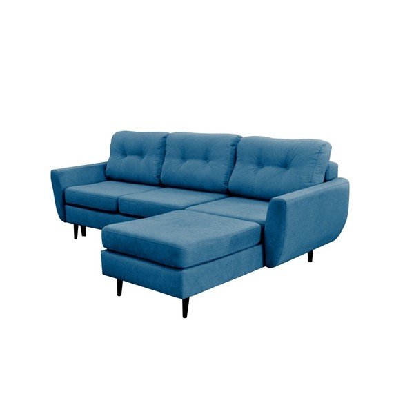 Divano letto turchese con gambe nere Hortensia, angolo destro - Mazzini Sofas-image-4