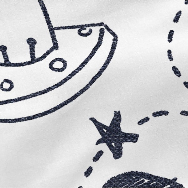 Lenzuolo in cotone elastico bianco e nero, 70 x 140 cm Starspace - Mr. Fox-image-4