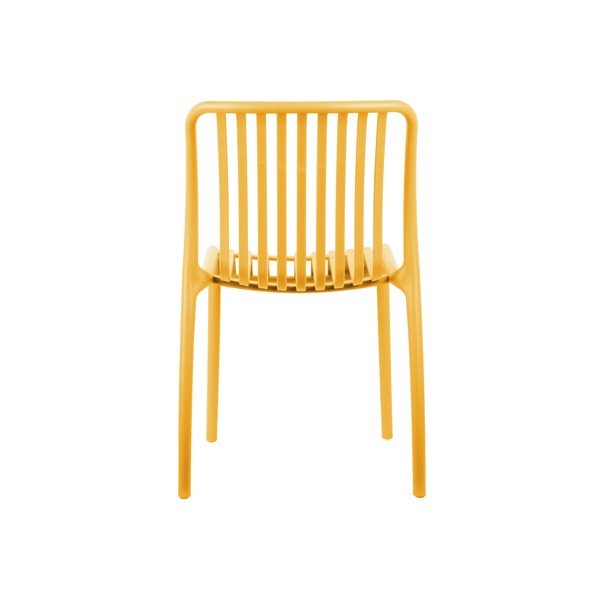 Sedia da pranzo gialla in plastica Glee – Leitmotiv-image-1