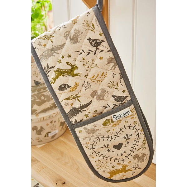 Guanto da cucina doppio in cotone Woodie Woodland - Cooksmart ®-image-1