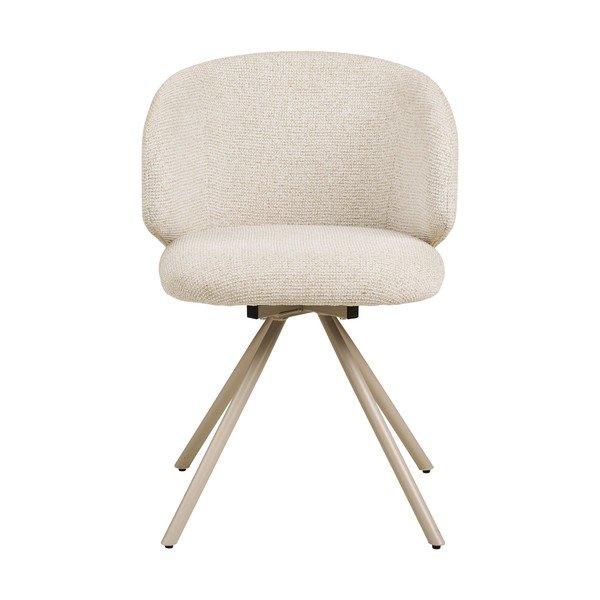 Sedia da pranzo beige in imbottito Fulham – House Nordic-image-2