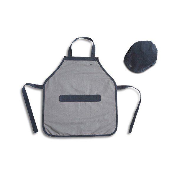 Grembiule da lavoro grigio per bambini con cappuccio Costume da costruttore Play - Flexa