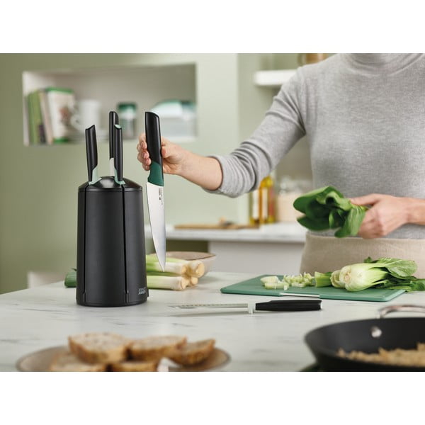 Set di 5 coltelli in acciaio inox con supporto rotante Elevate - Joseph Joseph-image-2