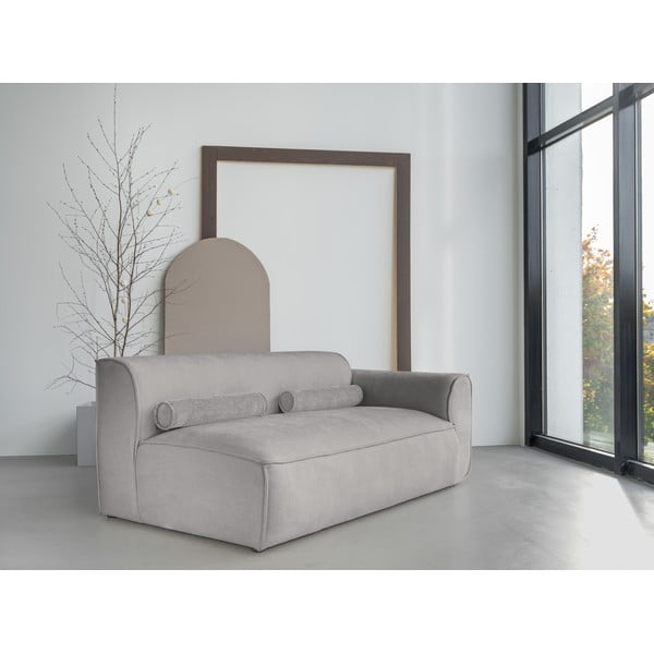 Divano componibile in grigio chiaro (con penisola a destra) Flex Felix – Miuform-image-1