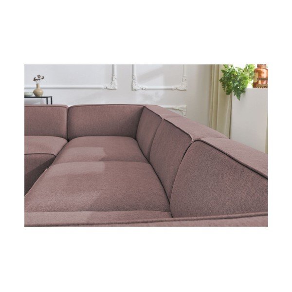 Divano angolare componibile rosa (penisola a sinistra/a U) Megeve – Bobochic Paris-image-3