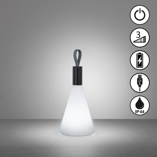 Lampada da tavolo LED bianco-nera (altezza 31,5 cm) Prian - Fischer & Honsel-image-1