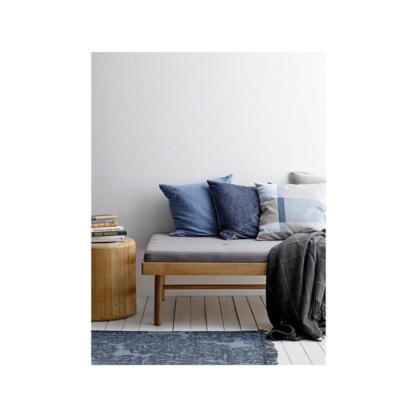 Plaid nero in lana alta Ella, 130 x 170 cm Minimal - Södahl-image-2