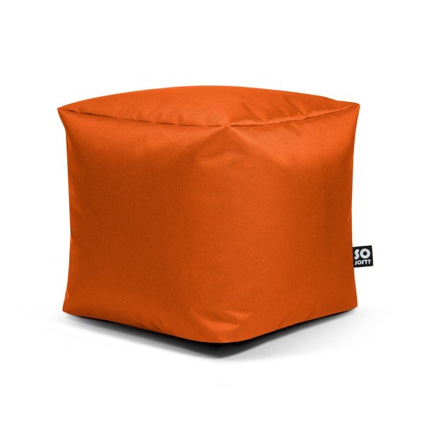 Pouf per bambini arancione Cube M – So Soft?