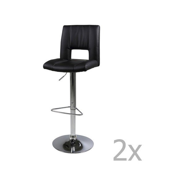 Set di 2 sgabelli da bar neri Wilma Barstool - Actona