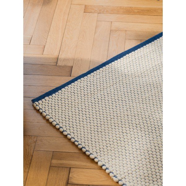 Tappeto blu/beige in lana tessuto a mano 200x300 cm Lenu – noo.ma-image-4