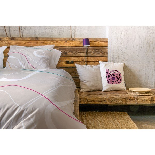 Biancheria da letto singola in cotone sateen beige 140x200 cm Little Touch of Colours - Butter Kings-image-1