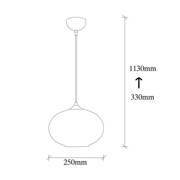 Lampadario in giallo ocra/nero con paralume in vetro ø 25 cm Camini – Opviq lights-image-4