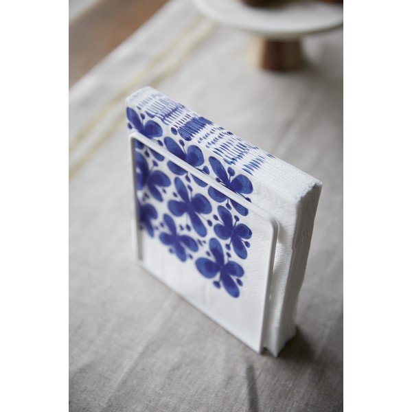 Portatovaglioli bianco con legno di faggio Yamazaki Tosca Tower - YAMAZAKI-image-1