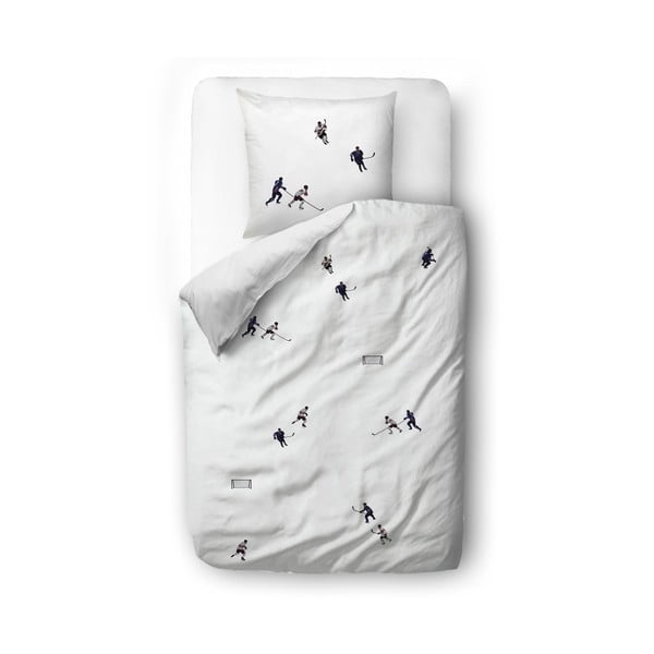 Biancheria da letto singola in cotone sateen bianco 135x200 cm Ice Hockey - Butter Kings