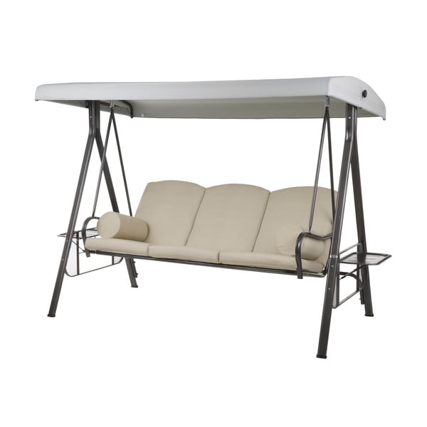 Dondolo da giardino in metallo beige Salerno - Rojaplast-image-1