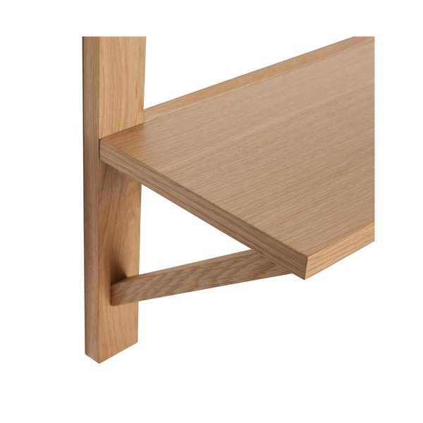 Mensola di colore naturale con effetto rovere con ripiani multipli 70 cm Triarch – Hübsch-image-2