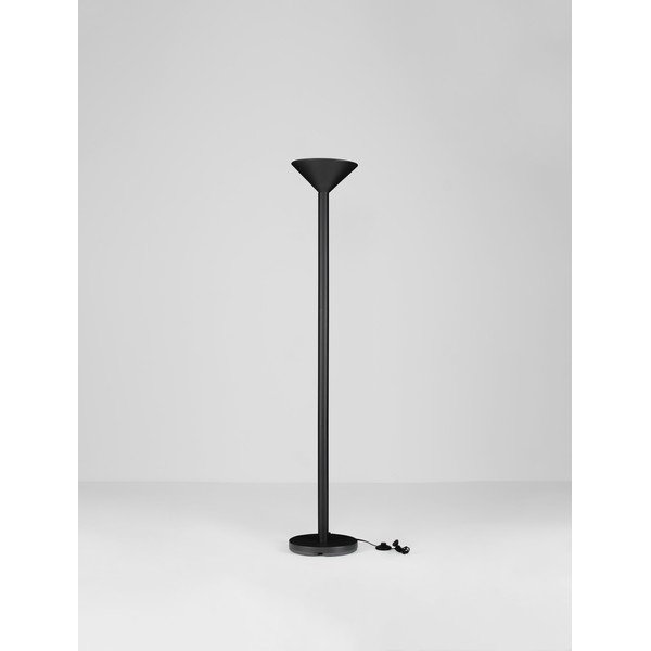 Lampada da terra nera opaca in metallo (altezza totale 165 cm) Tazu – Nova Luce-image-4