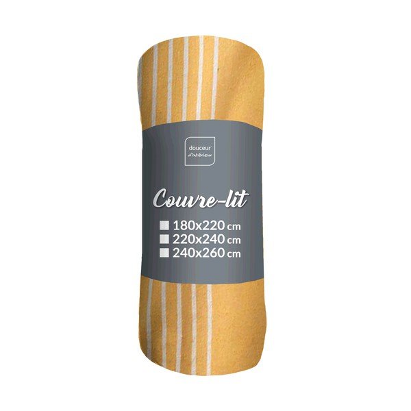 Copriletto giallo 240x260 cm Adele – douceur d'intérieur