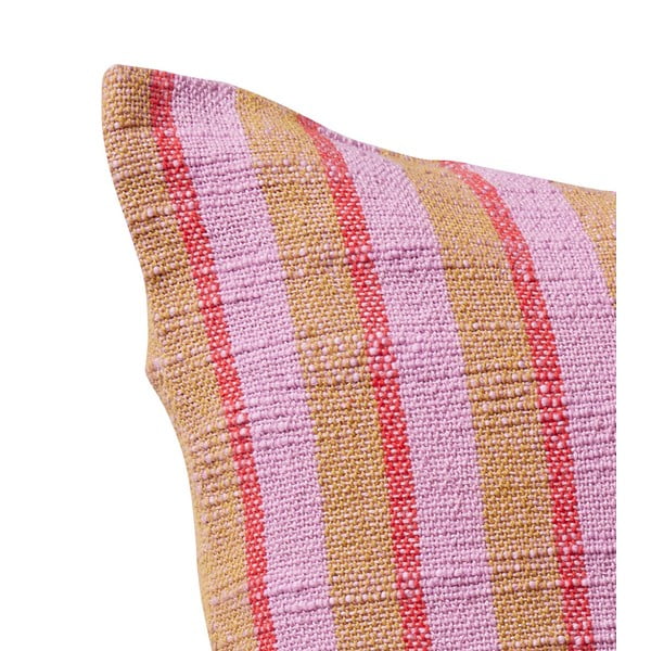 Cuscino in cotone rosa-marrone Rita, 50 x 50 cm - Hübsch-image-2