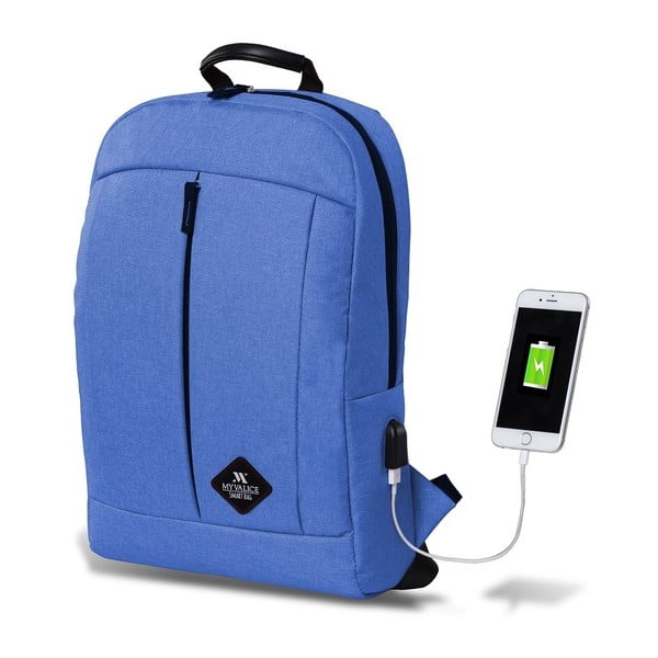 Zaino blu con porta USB My Valice GALAXY Smart Bag - Myvalice