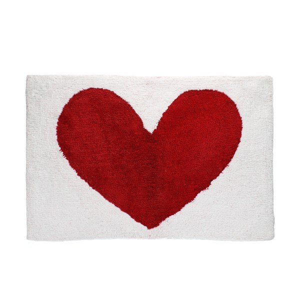 Tappetino per il bagno rosso/bianco 50x80 cm Heart – Rex London