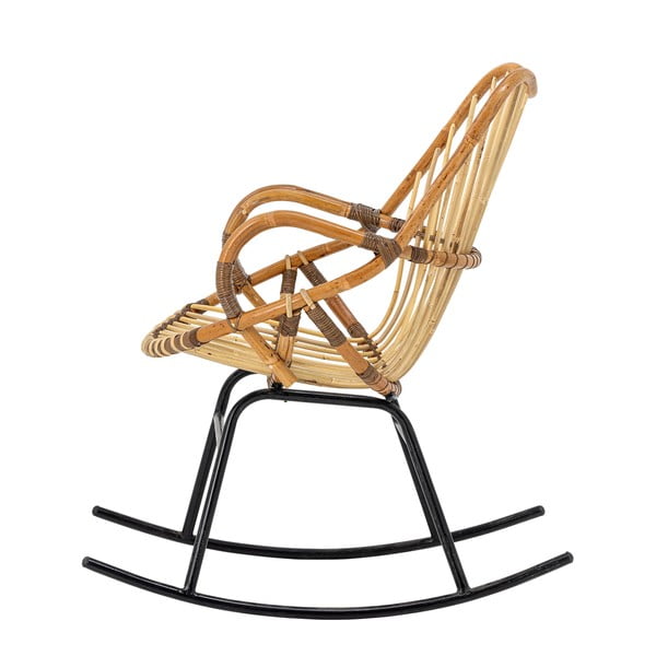 Sedia a dondolo in colore naturale Reine - Bloomingville-image-3