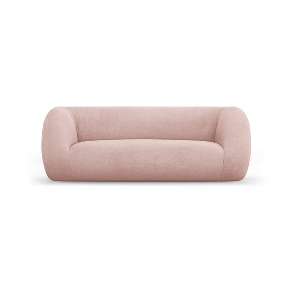 Divano bouclé rosa chiaro 210 cm Essen - Cosmopolitan Design