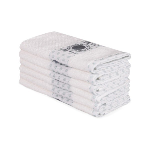 Set di 6 asciugamani in cotone beige Beyaz Carrie, 30 x 50 cm - Foutastic