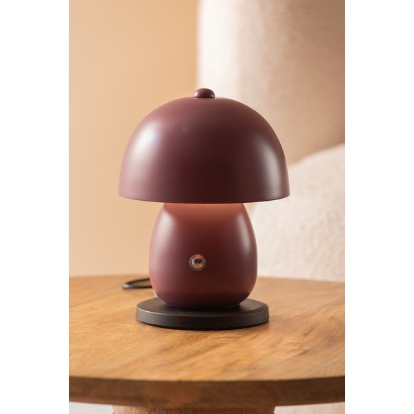 Lampada da tavolo LED color malva con paralume in metallo (altezza totale 18 cm) Mono LED – Leitmotiv-image-1