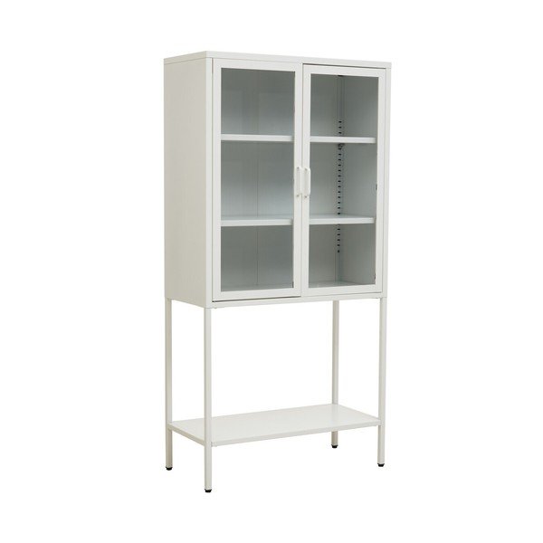 Vetrina bianca in acciaio 75x150x35 cm Acier – Premier Housewares