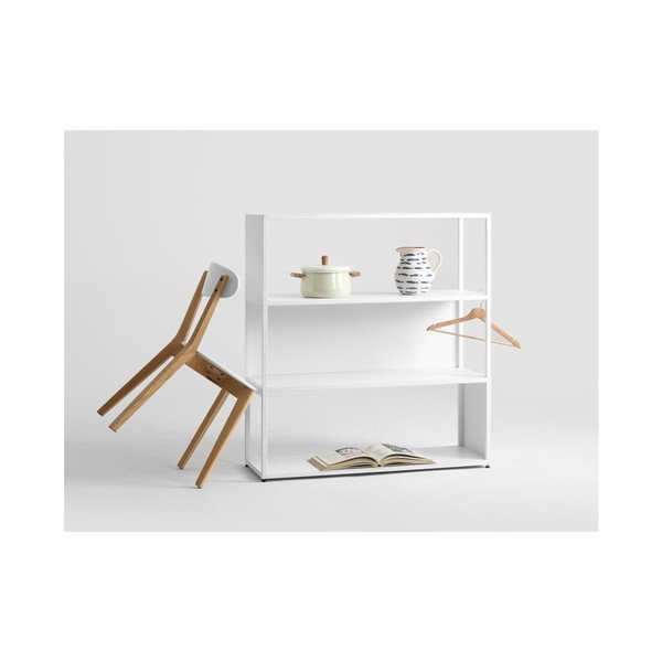Libreria bianca Custom Form Hyller Side, altezza 110 cm - CustomForm-image-4