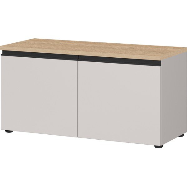 Scarpiera con seduta greige/colore naturale chiaro 96x49x41 cm Cormano – Germania