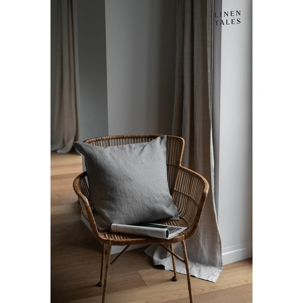 Federa di lino 50x50 cm Khaki - Linen Tales-image-1