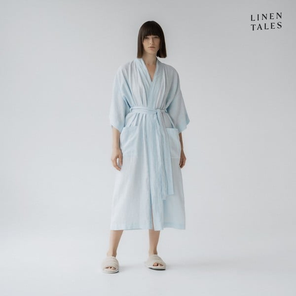 Vestaglia di lino blu chiaro taglia S/M Summer - Linen Tales