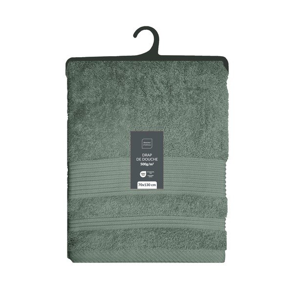 Asciugamano tipo terry color salvia in cotone 70x130 cm Tendresse – douceur d'intérieur-image-4