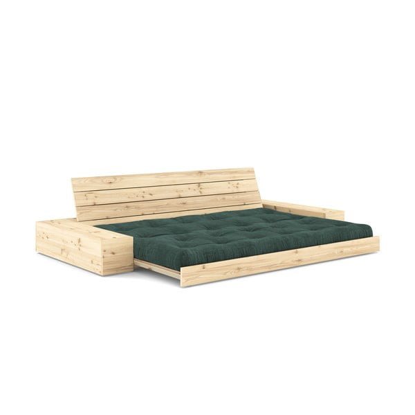 Divano letto in velluto a coste verde scuro 244 cm Base - Karup Design-image-4