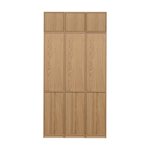 Parete attrezzata modulare in rovere naturale 120x243 cm Modulair - vtwonen