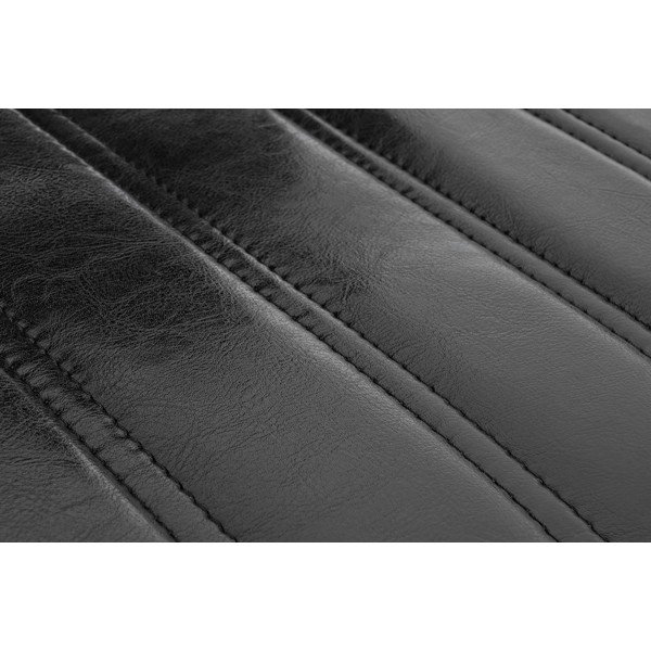 Sgabello da bar nero in similpelle con altezza regolabile/girevole Barclay – Bizzotto-image-3