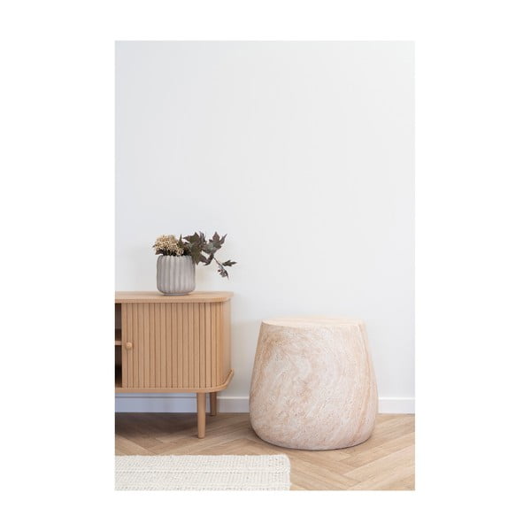 Tavolino da giardino rotondo in pietra ø 47,5 cm Bonn – House Nordic-image-4