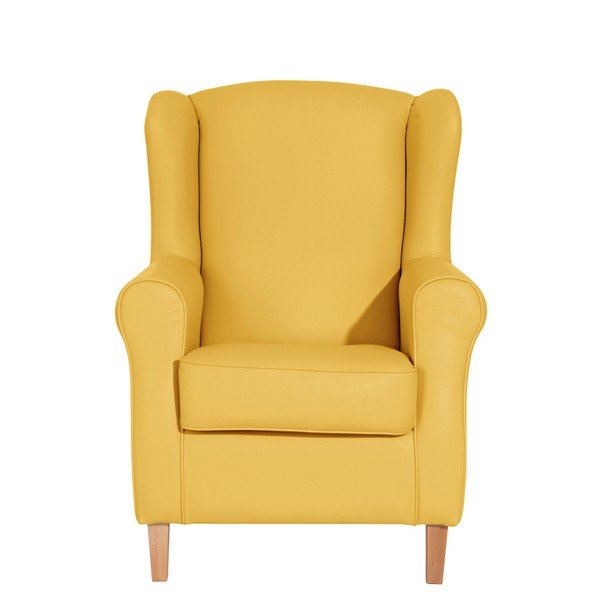 Poltrona in similpelle gialla Lorris Corn - Max Winzer-image-2