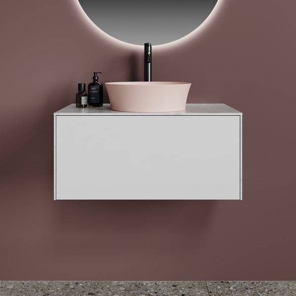 Lavabo rotondo in ceramica rosa chiaro ø 40 cm Ipalyss - Ideal Standard-image-1