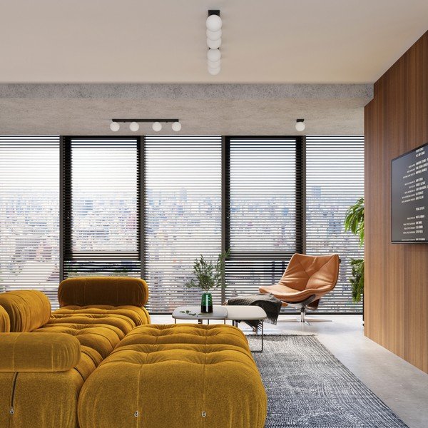 Plafoniera nera con paralume in vetro ø 12 cm Umerta – Sollux-image-4