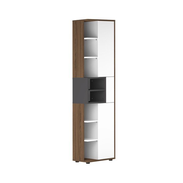 Mobile da bagno bianco con ripiano grigio Kube - TemaHome-image-2
