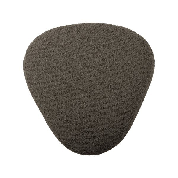 Sgabello grigio/marrone in tessuto bouclé Ada - Leitmotiv-image-3