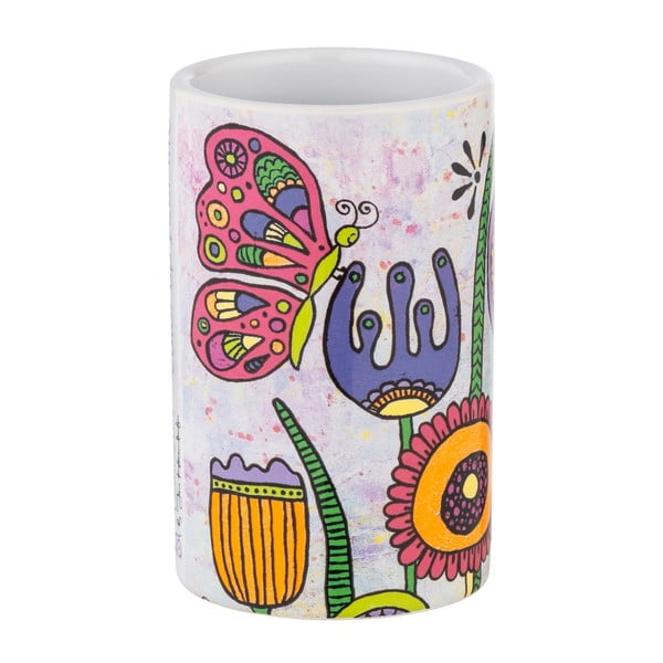 Tazza in ceramica per spazzolini da denti Rollin'Art Full Bloom - Wenko