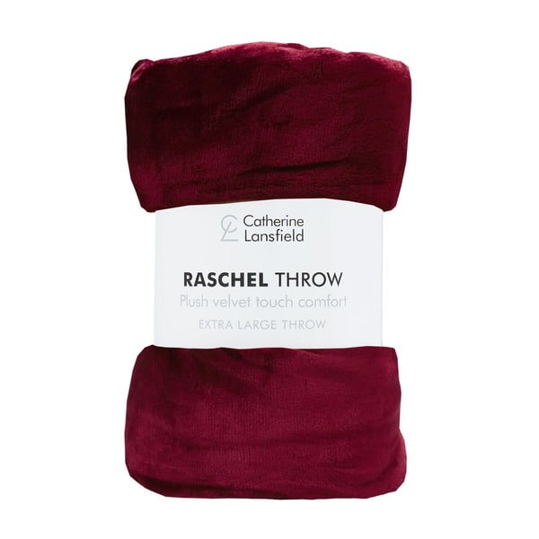 Copriletto rosso 200x240 cm Raschel - Catherine Lansfield-image-4