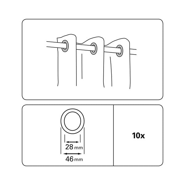 Occhielli per tende in plastica in set da 10 - Gardinia-image-2