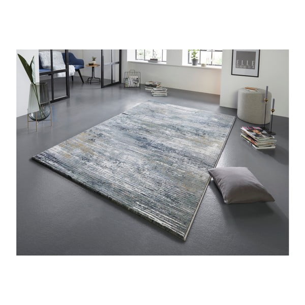 Tappeto grigio e blu Arty Trappes, 200 x 290 cm - Elle Decoration-image-1
